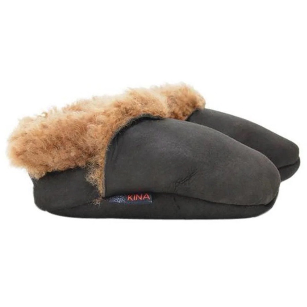 Kina New Zealand Brown Sheepskin Slipper Moccasins Size 2 Years